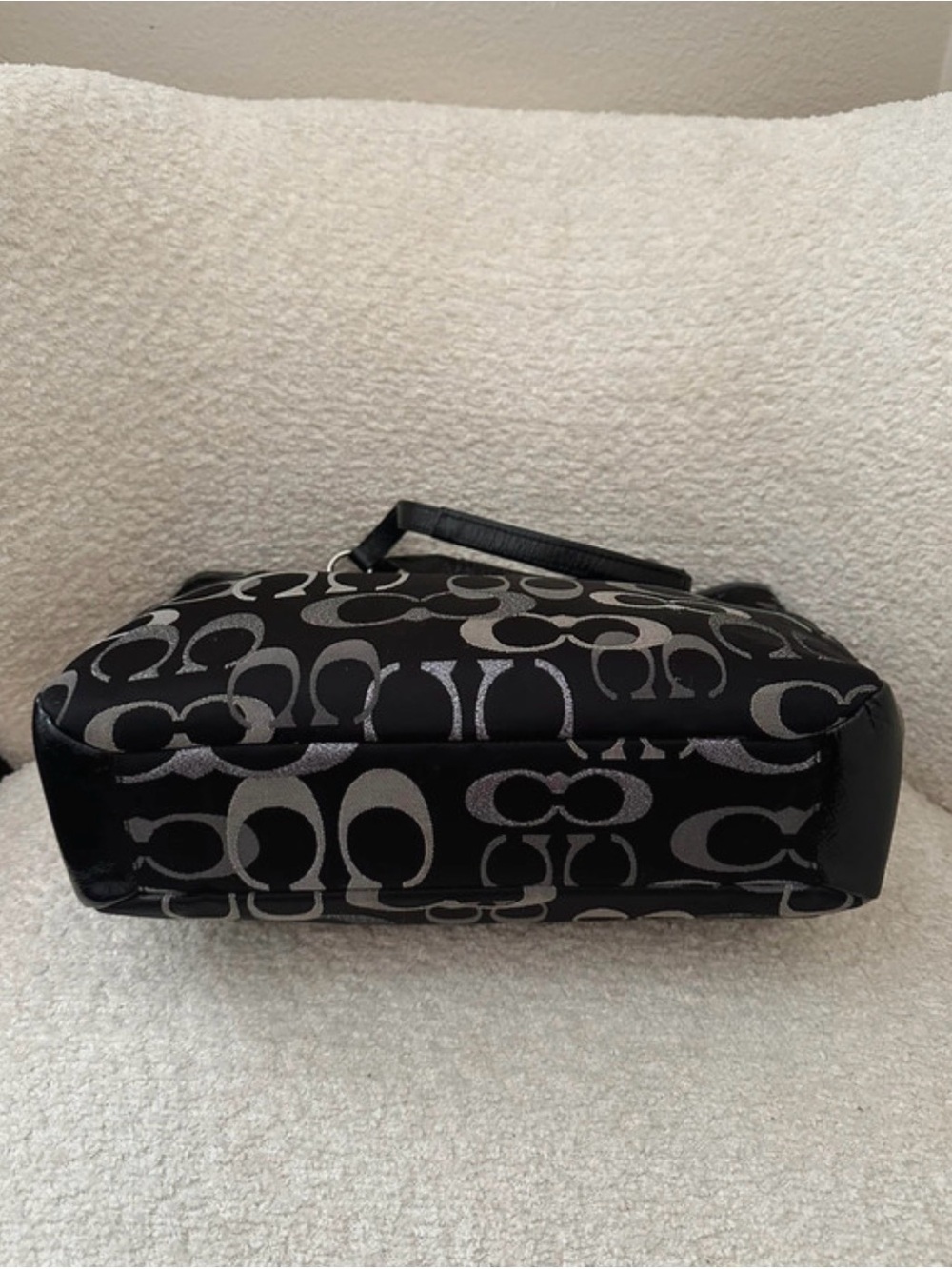 Coach Black and Silver Signature Tote - Picture 6 of 8